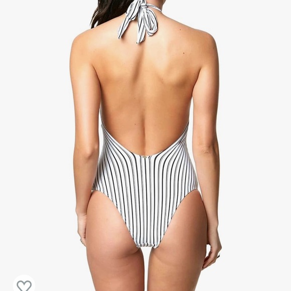 O’Neill one piece striped keyhole cheeky bathing suit size small - Picture 2 of 10